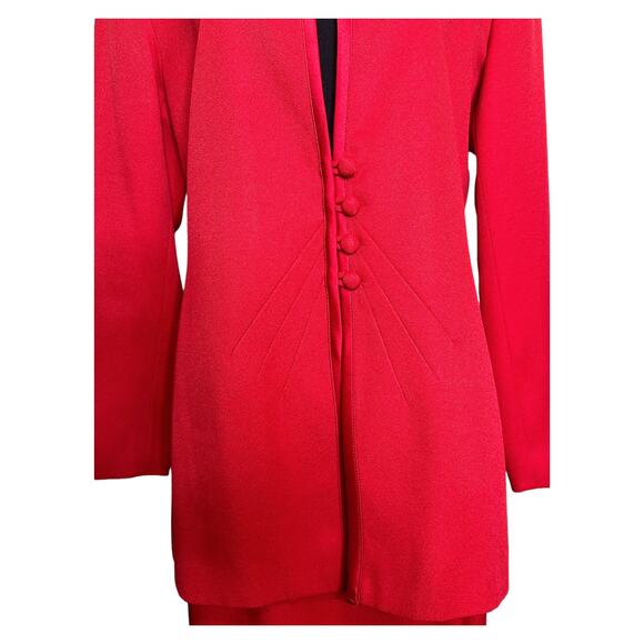 J.P. Fall red skirt and jacket suit set size 6 - Picture 6 of 16